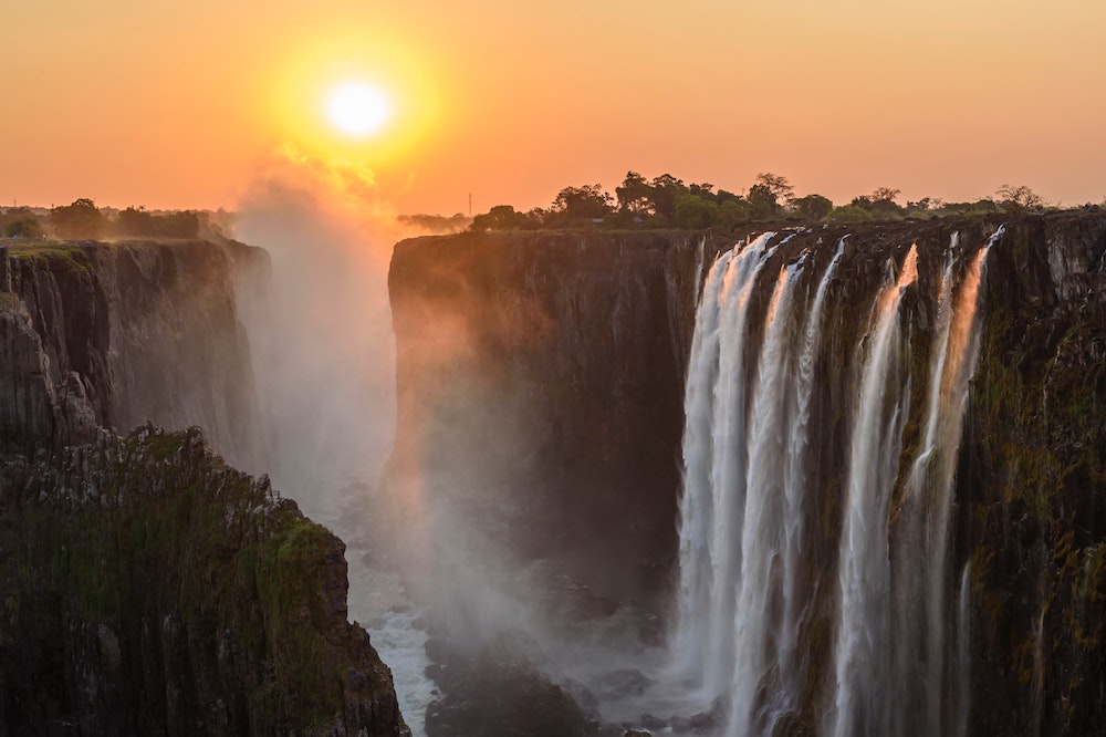 Sunset at the falls