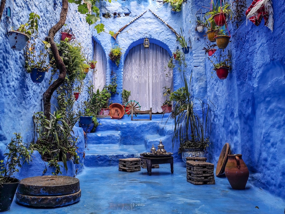 A street in Chefchaouen