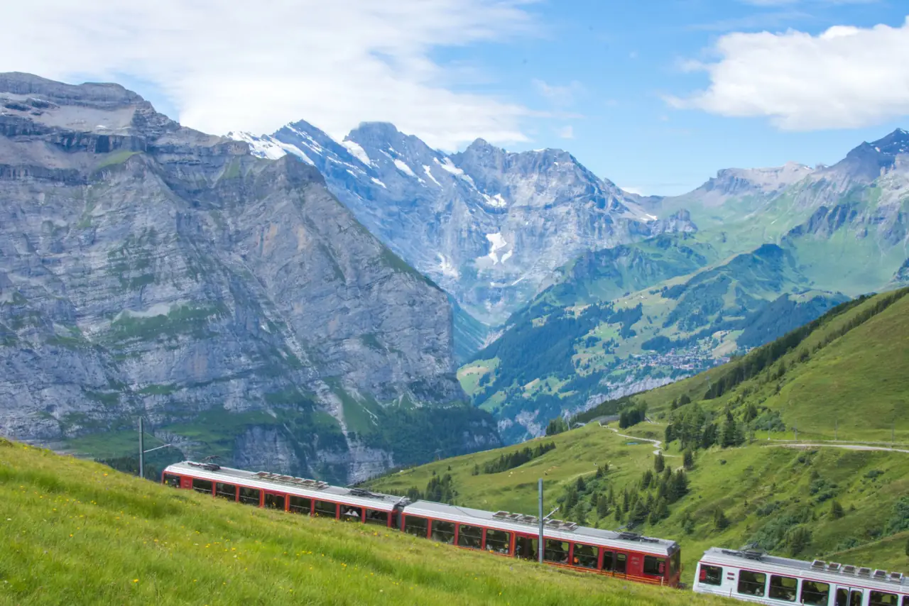 Mountain railway near Grindelwald First