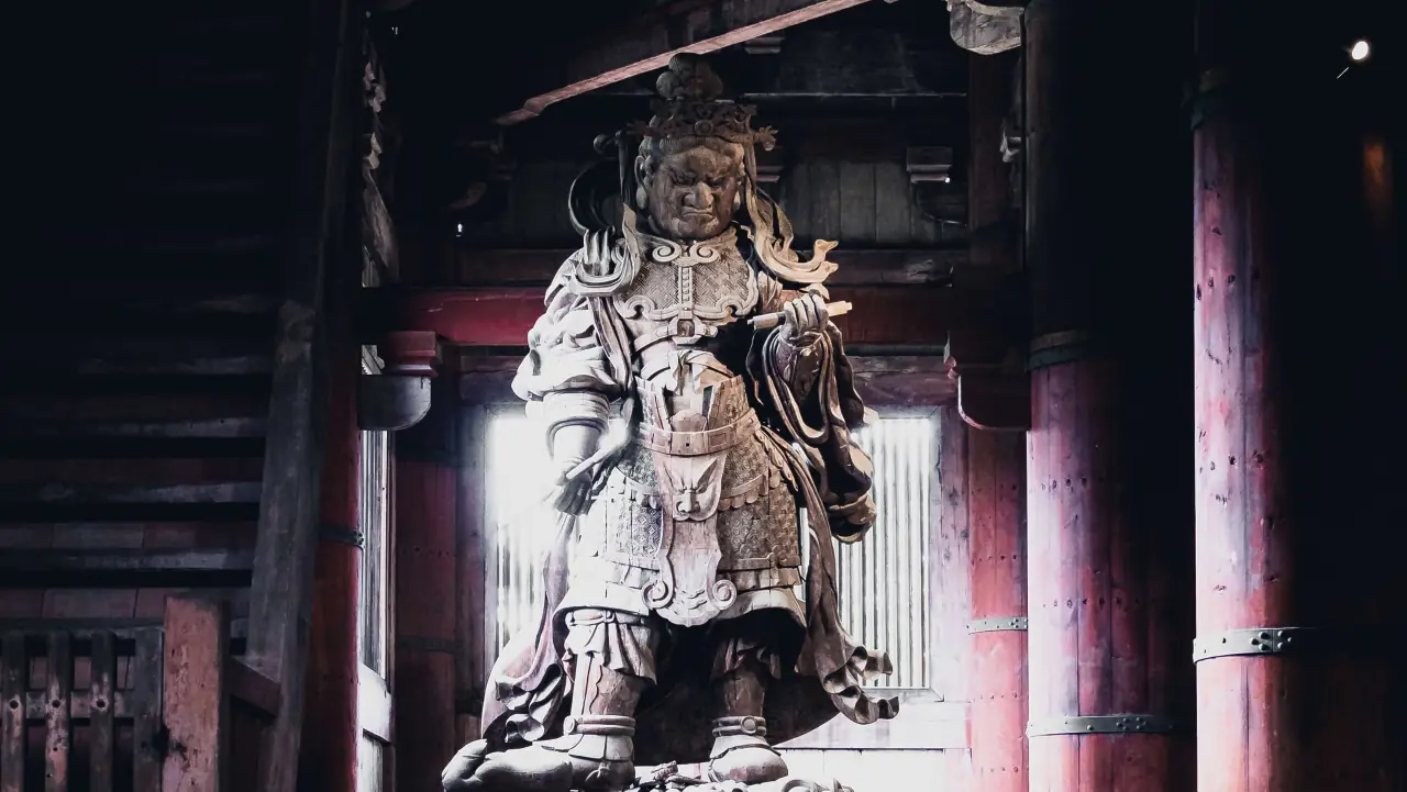 A statue at Todai-ji, Nara
